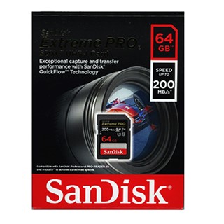 SanDisk 64GB SD Extreme PRO 200MB/S V30 U3 4K